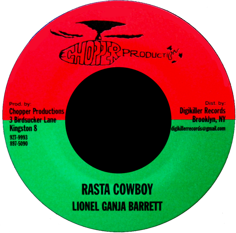 Image of Lionel 'Ganja' Barrett - Rasta Cowboy 7" (Chopper Productions)
