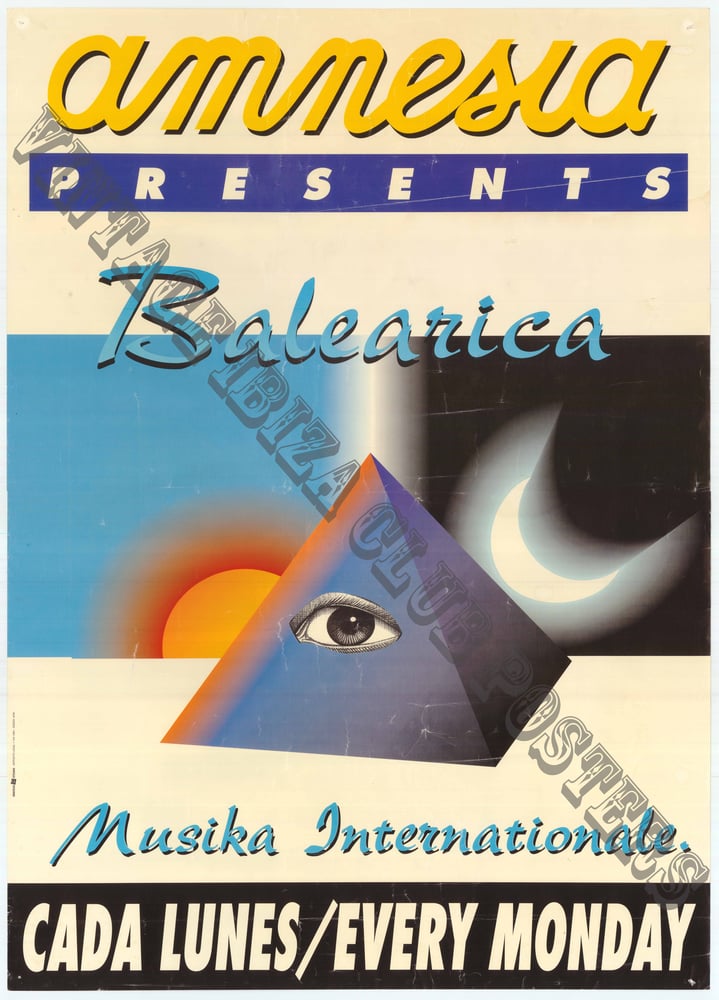 Image of Amnesia Present Balearica Vintage Club Poster