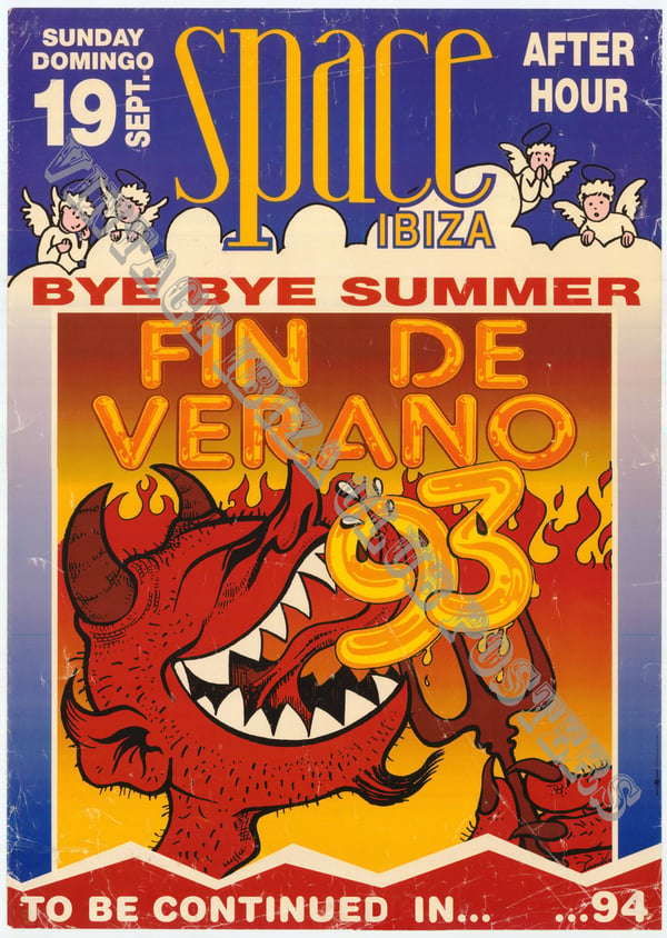 Image of Space Vintage Closing Party Poster Ibiza