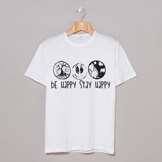 Image of Be Happy Stay Happy Signature Tee