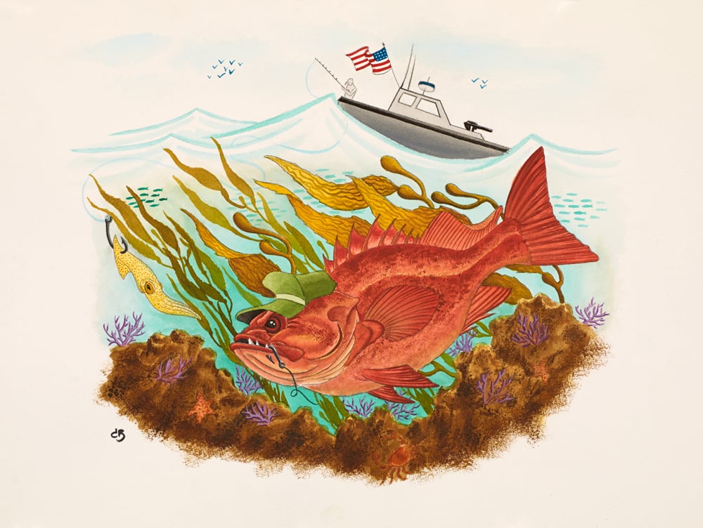 Image of LTD Heroes on the Water Rockfish print