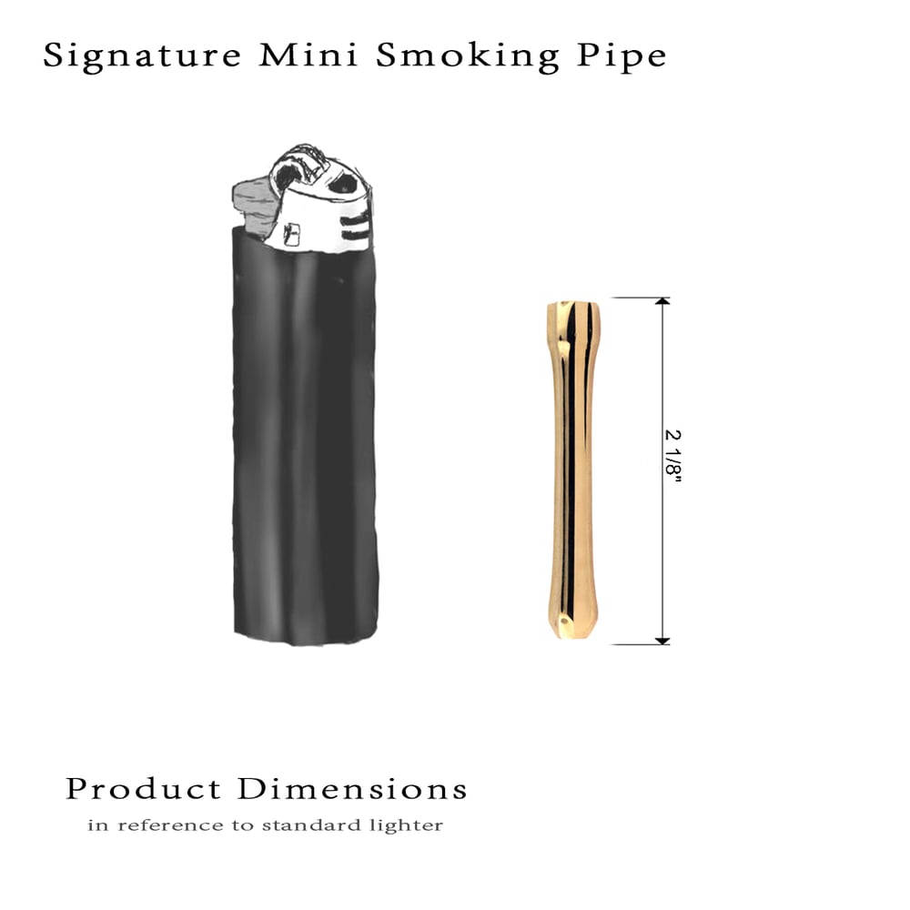 Image of Solid Gold Mini Smoking Pipe