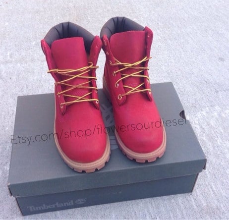 red timbs for men