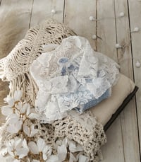 Image 1 of Photo prop | Newborn girls dress for photo shoots | Bella | blue and white