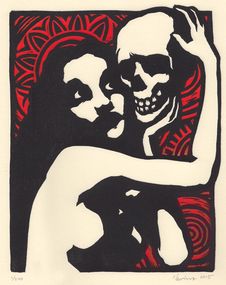 Girl with Skull
