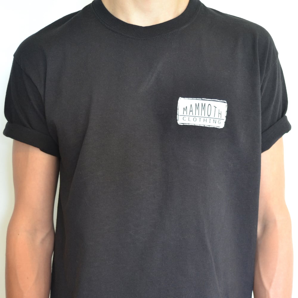 Image of Black T-Shirt With Triangle Design