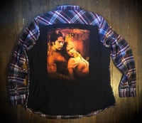 Upcycled “Bill/Sookie Stackhouse/True Blood” t-shirt flannel