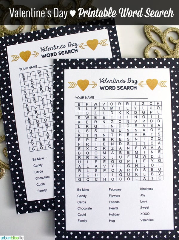 Image of Valentine's Day Word Search Cards