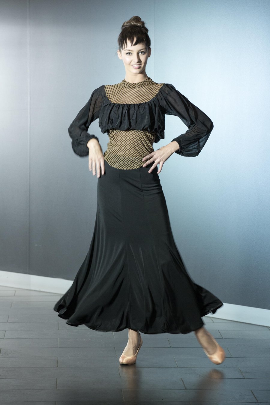 Image of Svetta Top - Dots (E6662) Dancewear latin ballroom