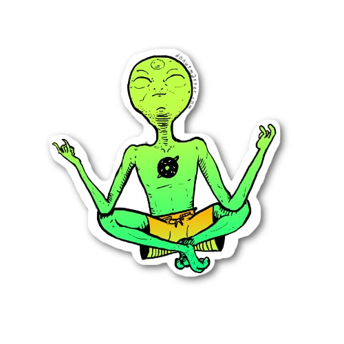 Image of Donut Alien 3" Single Sticker