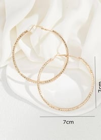 Image 5 of Rhinestone Large Hoop Earrings 