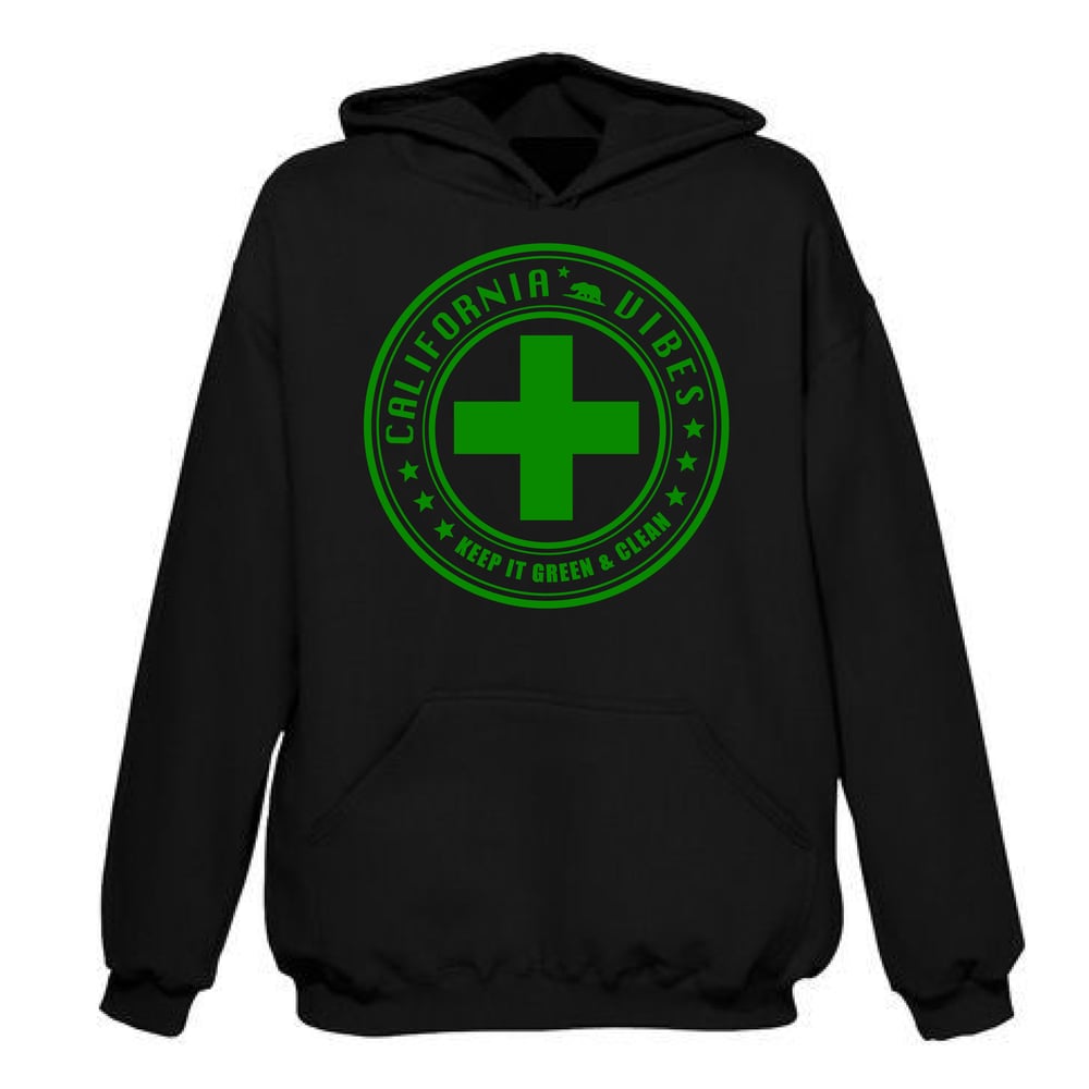 Image of KEEP IT GREEN AND CLEAN BLACK HOODIE