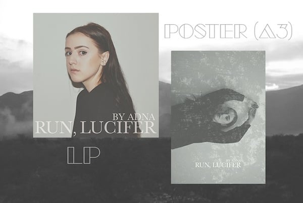 Image of Adna - Run, Lucifer (Transparent LP/Signed Poster)