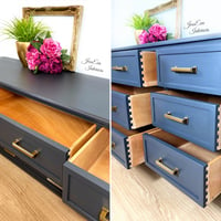 Image 5 of Large Stag Chest Of Drawers / Sideboard in dark grey