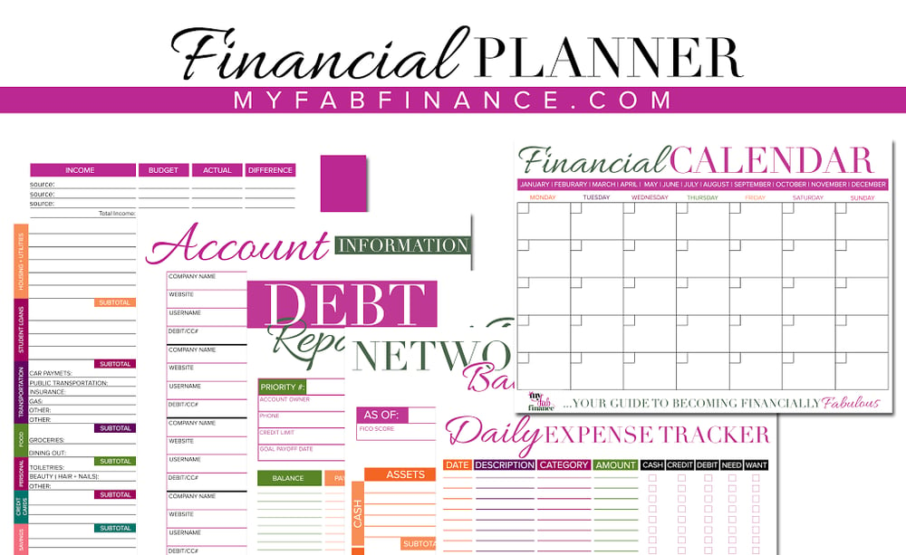 Image of My Fab Finance Financial Printable