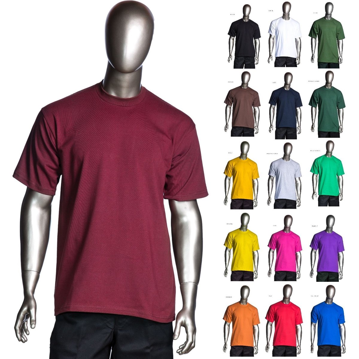Pro Club - Heavyweight Short-Sleeve Tee Crew Neck Plain T-Shirts