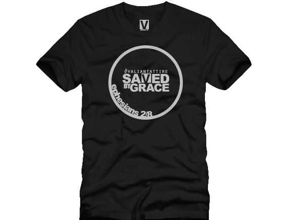 Image of Saved By Grace-Black TEE