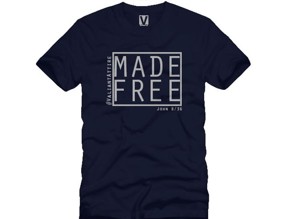 Image of Made Free-Navy Blue TEE