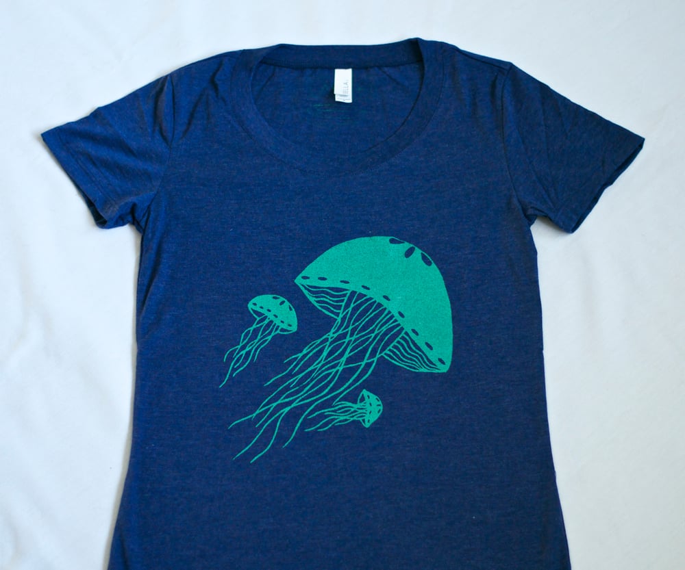 Image of *Blue Jellyfish Tee- Women's