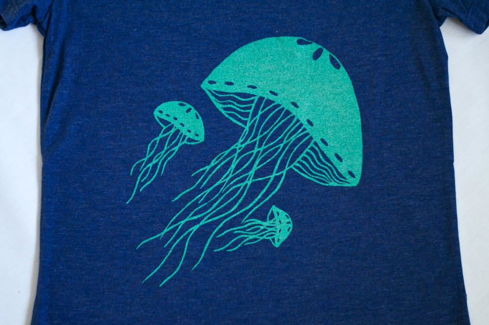 Image of *Blue Jellyfish Tee- Women's