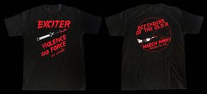 Image of Exciter "Violence and Force US Attack" Tee Reprint - PICK UP ONLY
