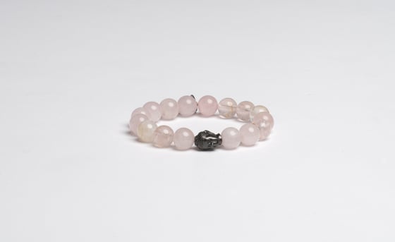 Image of Rose Quartz Buddha Head Bracelet