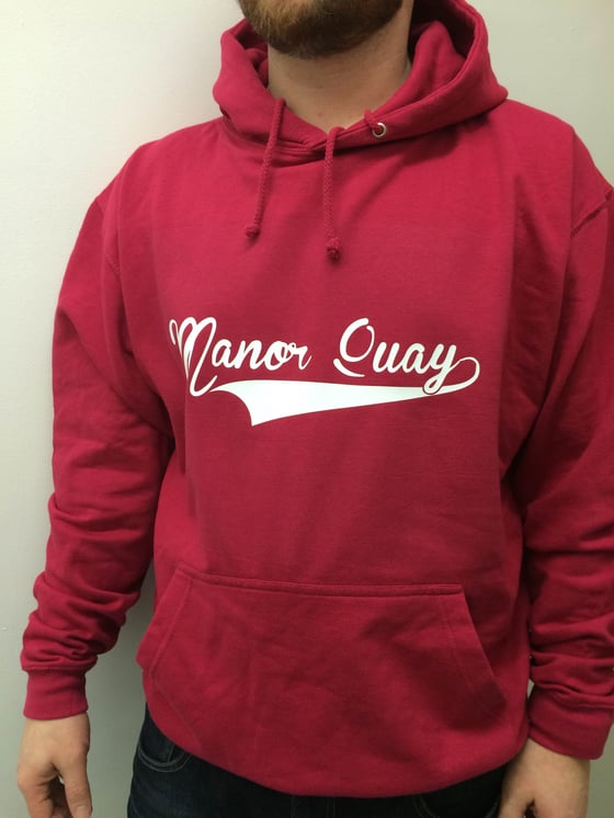 Image of Manor Quay Hoodie with Baseball Style Logo