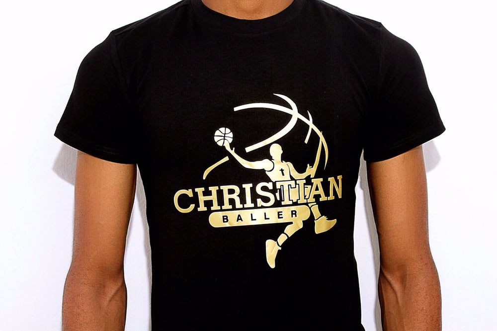 Image of Christian Baller Tshirt (Gold on Black)