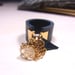 Image of Citrine and blue Hot Chip  - wide band ring