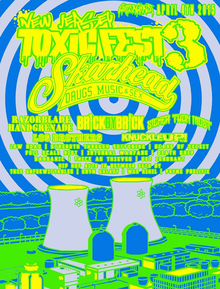 Image of NJ TOXIC FEST 3 LIMITED SCREEN PRINTED POSTER