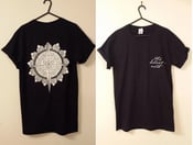 Image of The Distant North - Compass/Mandala Tee White on Black.