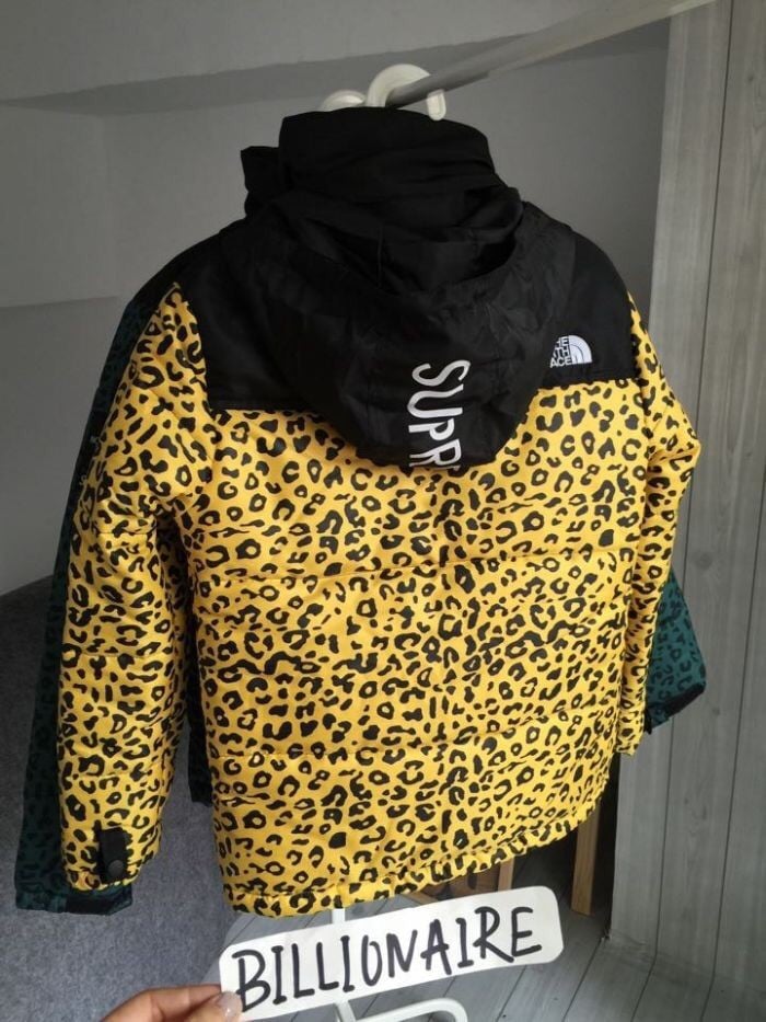 supreme tnf leopard jacket