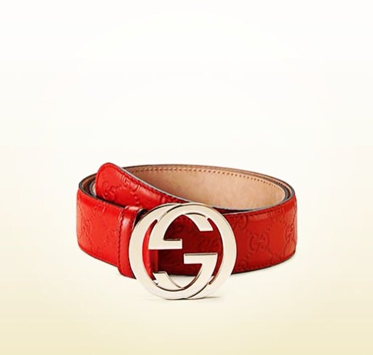 red gold gucci belt