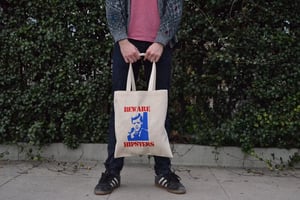 Image of "Beware Hipsters" Tote Bag