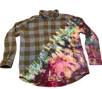 Image of XL Half Reverse Blue Flannel