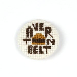Image of Cross-Stitched Tavern Belt Button