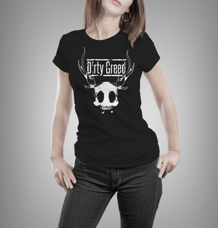 Image of Dirty Greed - Skull WOMEN T-Shirt