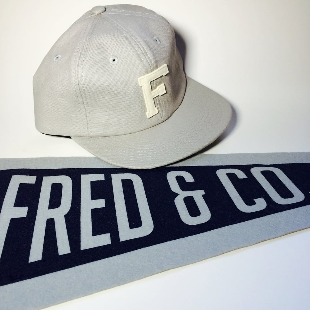Image of Fred & Co. Big F Baseball Cap "Classic Grey" & Fred & Co. Pennant