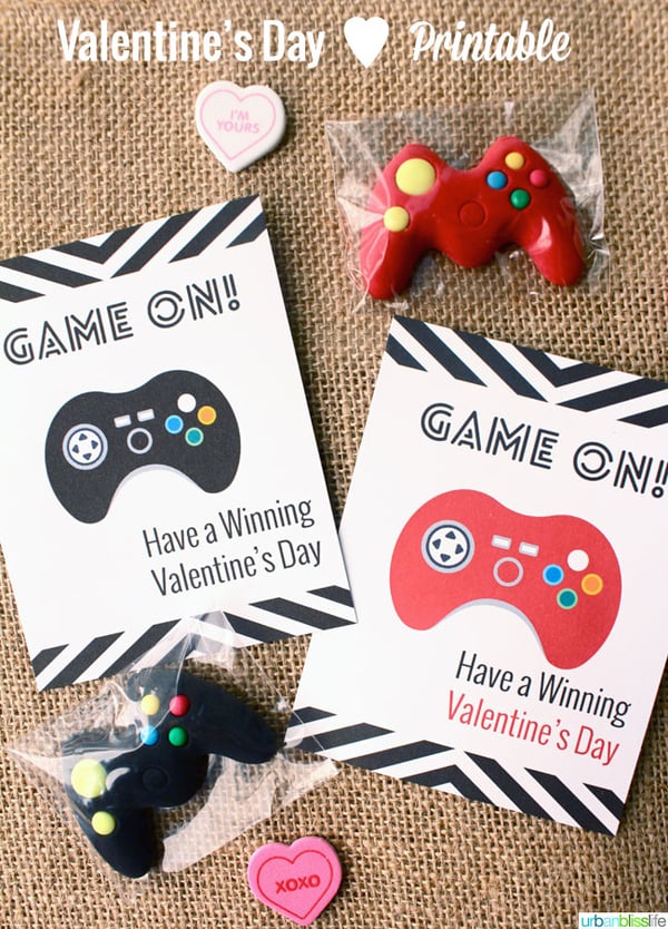 Image of Game On! Valentine's Day Card Printables