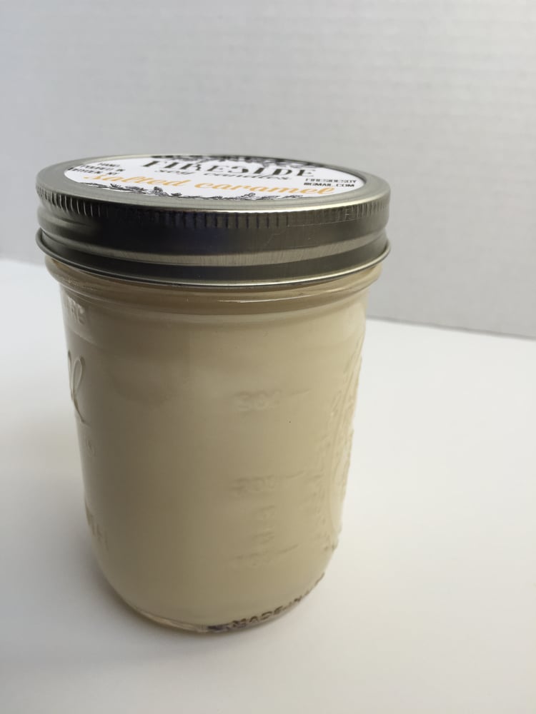 Image of Salted Caramel 16 oz. Mason Hand-Poured Soy Candle