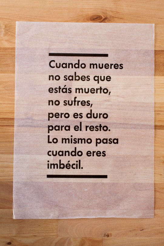 Image of Imbécil transparente