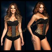 Image of Msz Beautiful Curvy Cheetah Latex Waist Shaper