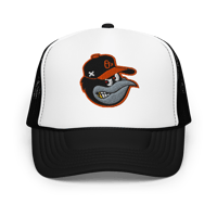 Image 1 of Tha O's "Bird Flu" Snapback Trucker (Orange Logo)