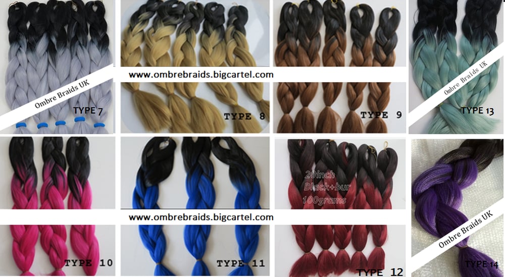 Image of  2 TONE OMBRE BRAIDING HAIR