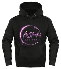 Kc Stacks Designs Blk Hoodie (Pink Logo)