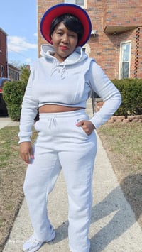 Image 6 of Gray Jogget set 