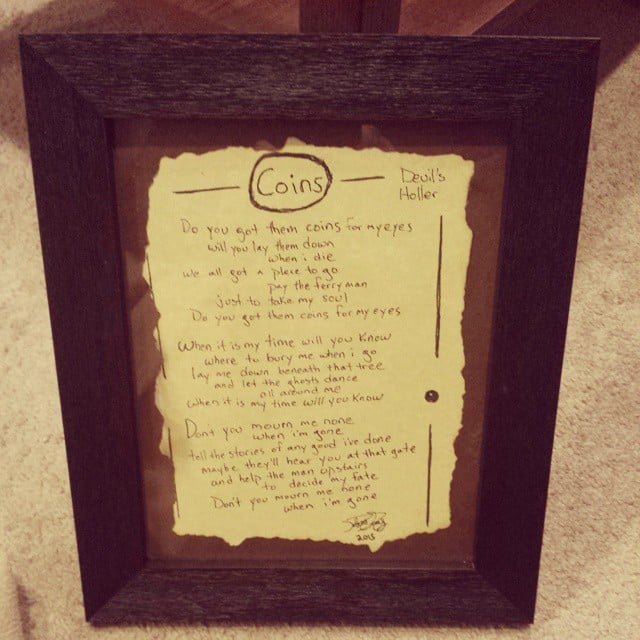 Image of Devil's Holler Lyric Frame with CD