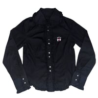 Image 1 of Batsu club frilly blouse in black