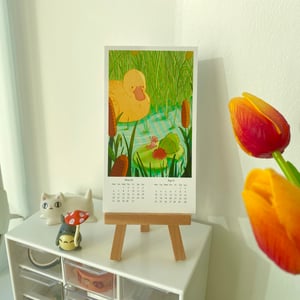 Image of Mushroom Girl & Froggy Illustrated Mini Calendar