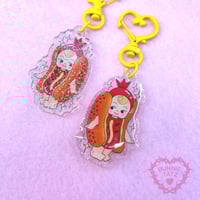 Hotdog Kewpie Glitter Keyring 
